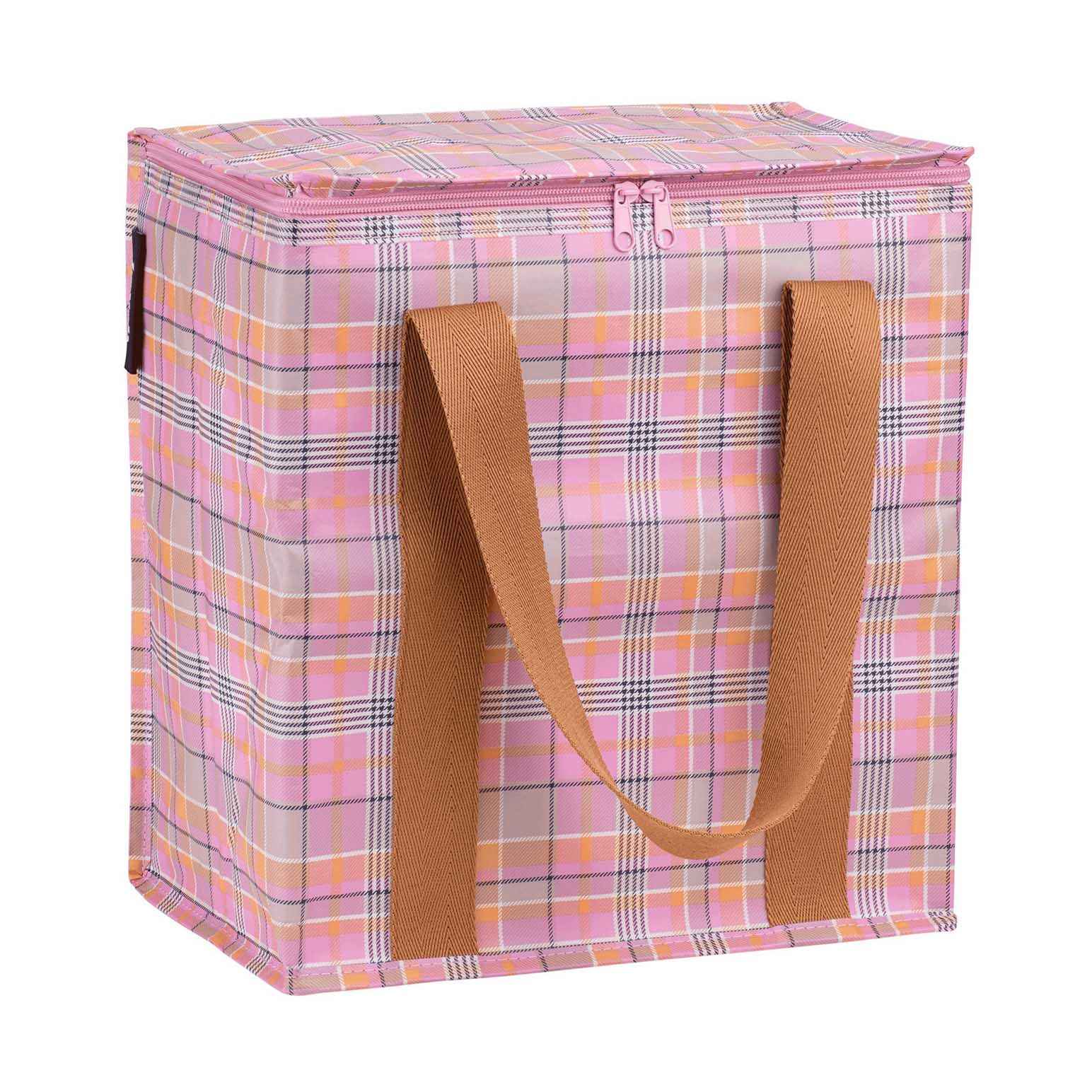 Kollab Cooler Bag Pink Blanket Check